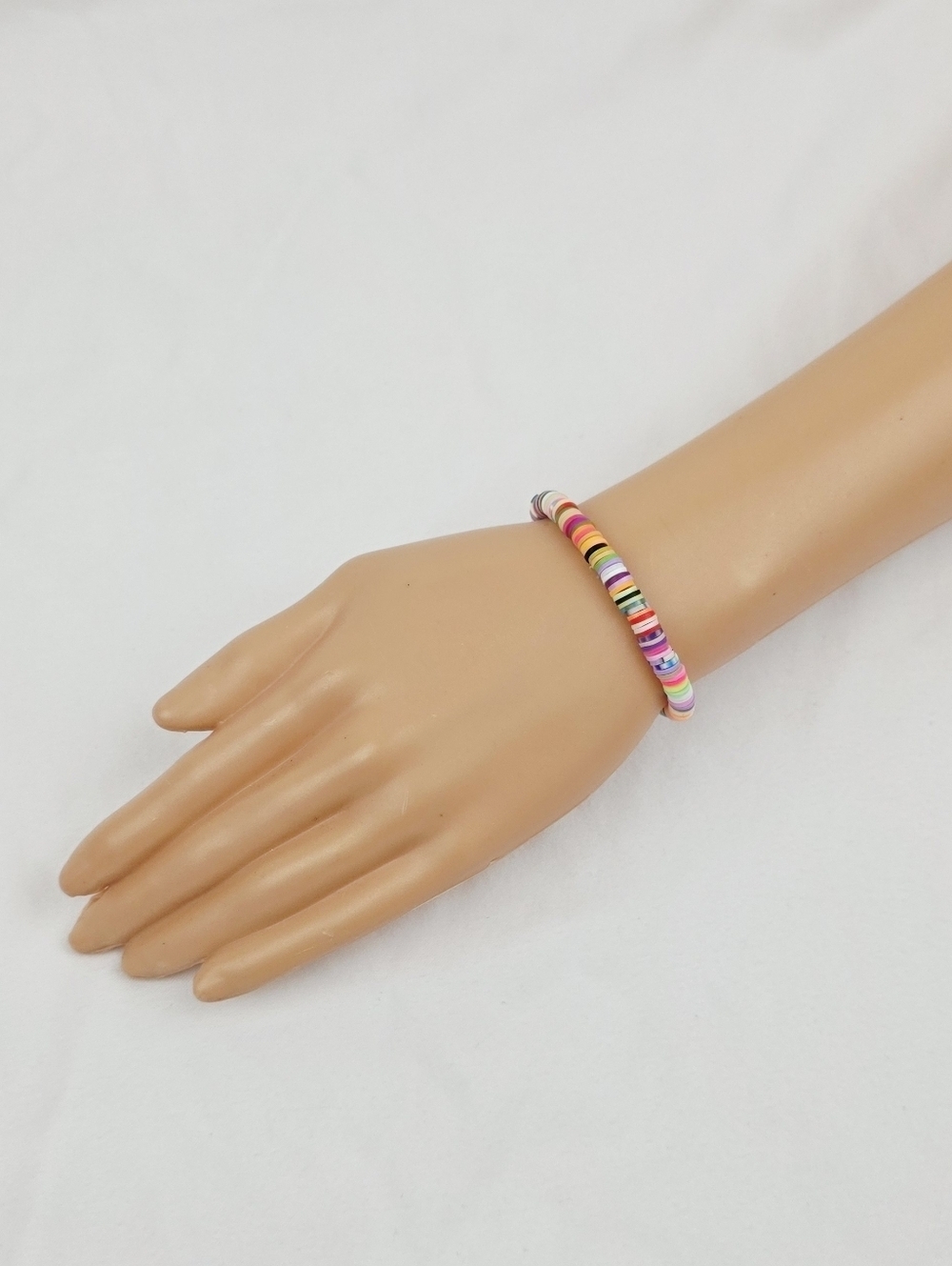 Handmade Clay Bead Multi Color Bracelet